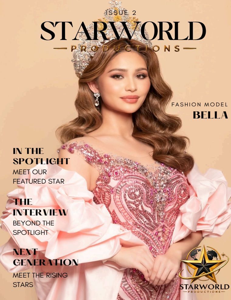 Starworld Productions magazine Issue 2 cover featuring fashion model Bella
